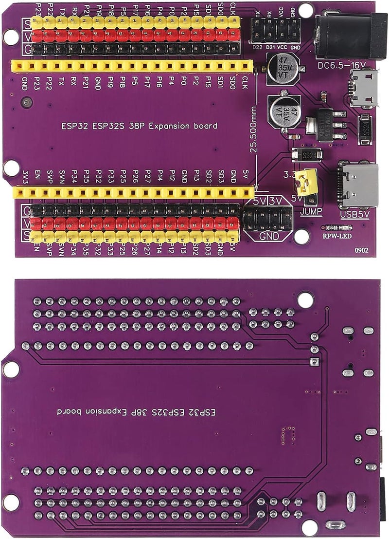 AiTrip 3PCS 38PINS ESP32 Development Board Type-C/Micro USB CP2102 WiFi+Bluetooth Dual Core ESP32-DevKitC-32 ESP-WROOM-32 Expansion Board - Image 2